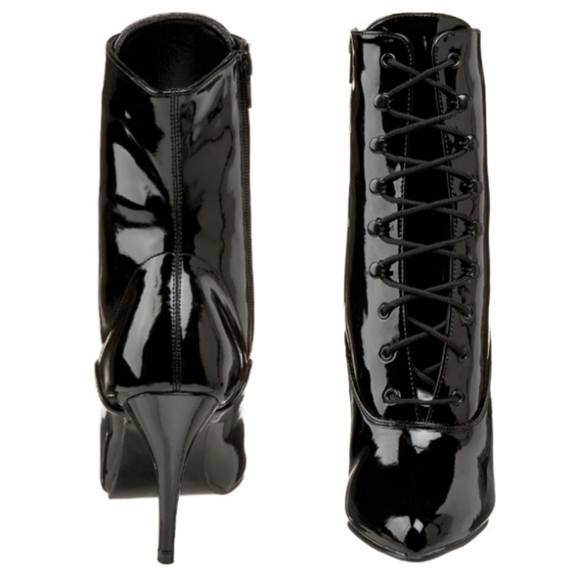 Pleaser Womens Stiletto Lace Up Fetish / Witchy Boots sz9 - Picture 3 of 4